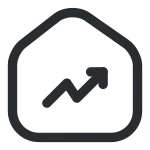 Home Trend Up SVG Icon